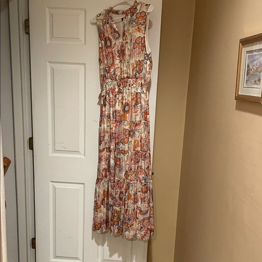 MSK Vibrant Floral Sleeveless Maxi Dress